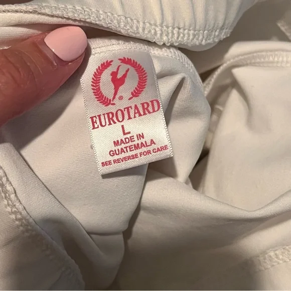 NWT Eurotard white booty shorts - Picture 3 of 4